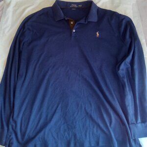 POLO RALPH LAUREN Men s Long Sleeve Blue Shirt Pony Size XXLT